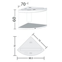 Juwel Acquario Trigon 190 Litri LED Nero mis. 98,5x70x60H cm