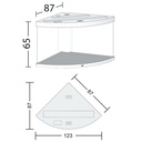Juwel Acquario Trigon 350 Litri LED Faggio mis. 123x87x65H cm