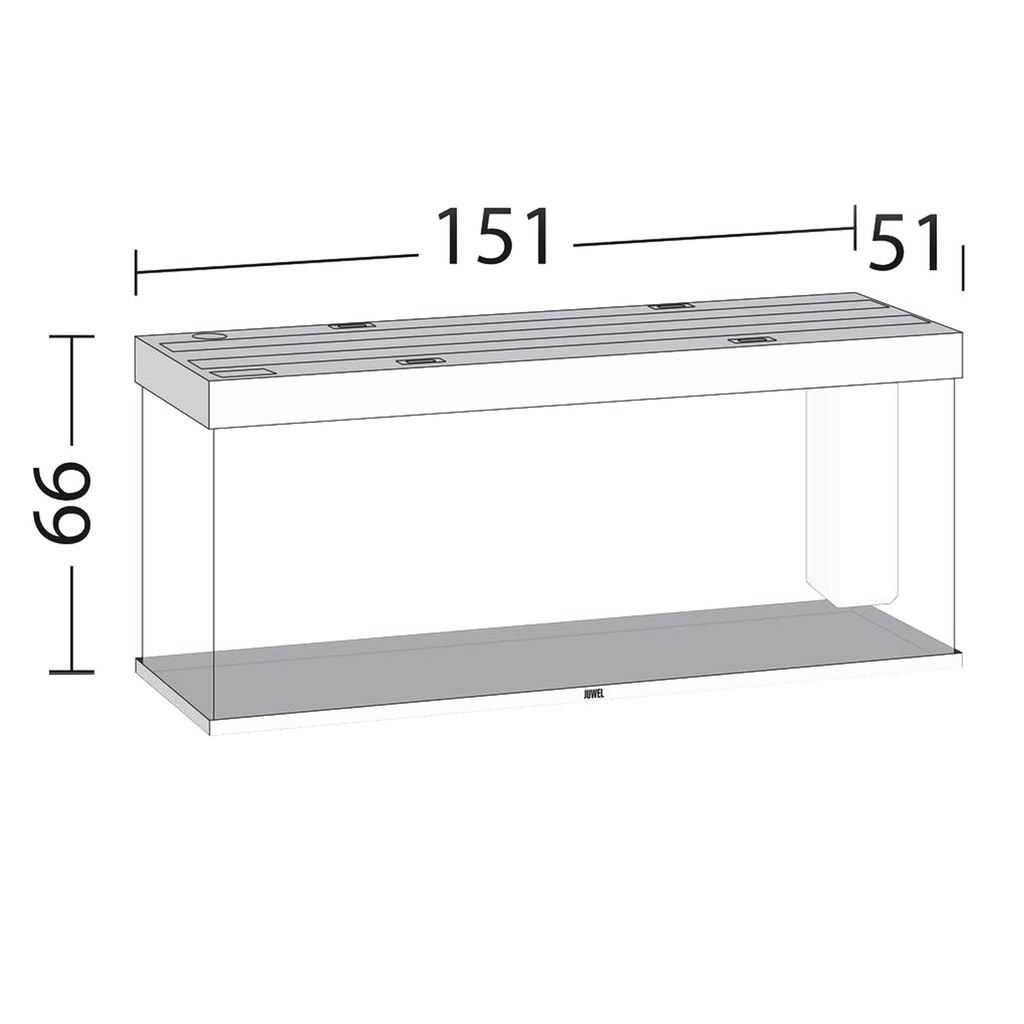 Juwel Acquario Rio 450 Litri LED Faggio 151x51x66H cm