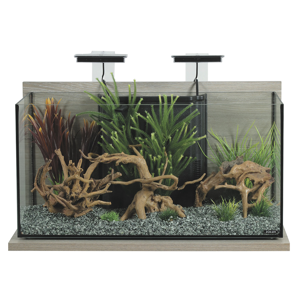 Zolux Acquario Idro 60 Zebrano Grigio 63x35x41,5cm 60 litri