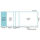 Blau Aquaristic Acquario Gran Cubic 300lt con Supporto bianco, Sump, Internal Overflow 122x50x50h cm