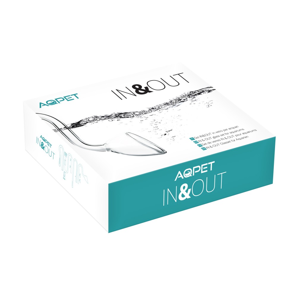 Aqpet In Out Skimmer 13mm in vetro Set di mandata e aspirazione filtri esterni