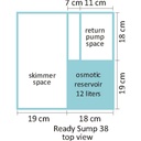 Blau Aquaristic Set Marine Gran Cubic Experience 62 Bianco Acquario Marino con Supporto 238 Litri
