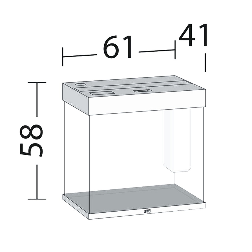 Juwel Acquario Lido 120 Litri LED Grigio 61x 41x58H cm