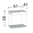Juwel Acquario Lido 120 Litri LED Grigio 61x 41x58H cm