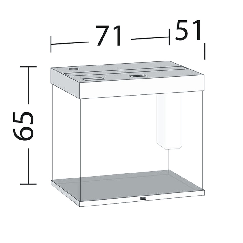 Juwel Acquario Lido 200 Litri LED Grigio 71x 51x 65H cm
