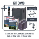 Amtra Acquario Alux Bianco Combi con Mobile e Filtraggio 330L 120x45x148h cm
