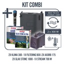 Amtra Acquario Alux Bianco Combi con Mobile e Filtraggio 450L 150x45x148h cm