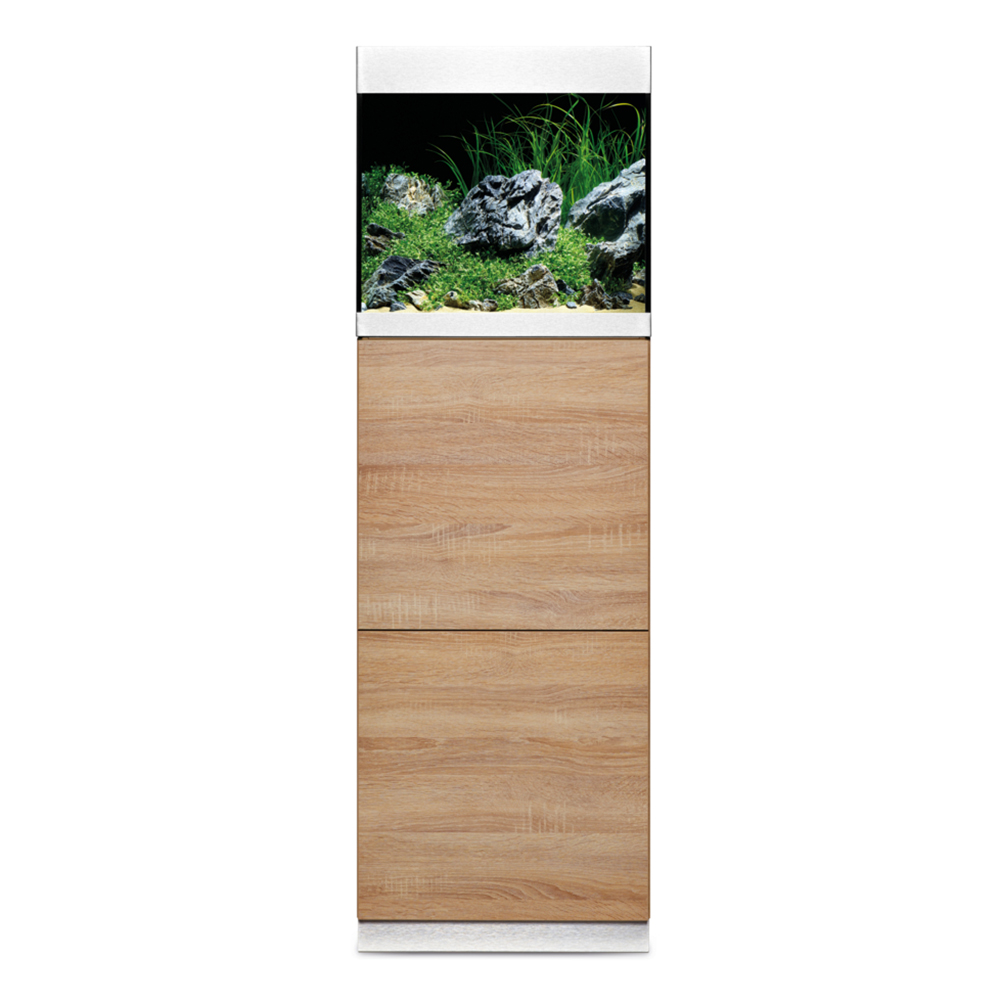 Oase Acquario HighLine 125 Optiwhite con Supporto Rovere 50x50x157h cm