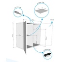 Askoll Opera 150 Stand Mobile supporto Bianco 80x40x80h cm