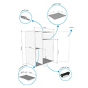 Askoll Opera 110 Stand Mobile supporto Bianco 60x40x80h cm