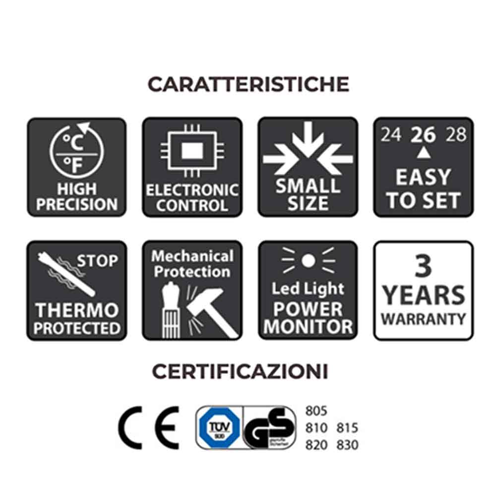 Newa Therm NXT Next Riscaldatore Elettronico Infrangibile 50W