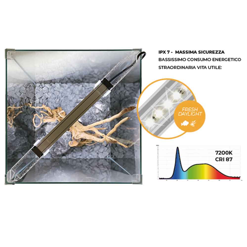 Newa Ego Full EF 50W Acquario Bianco completo 45 litri 35,8x36,5x39,5h cm