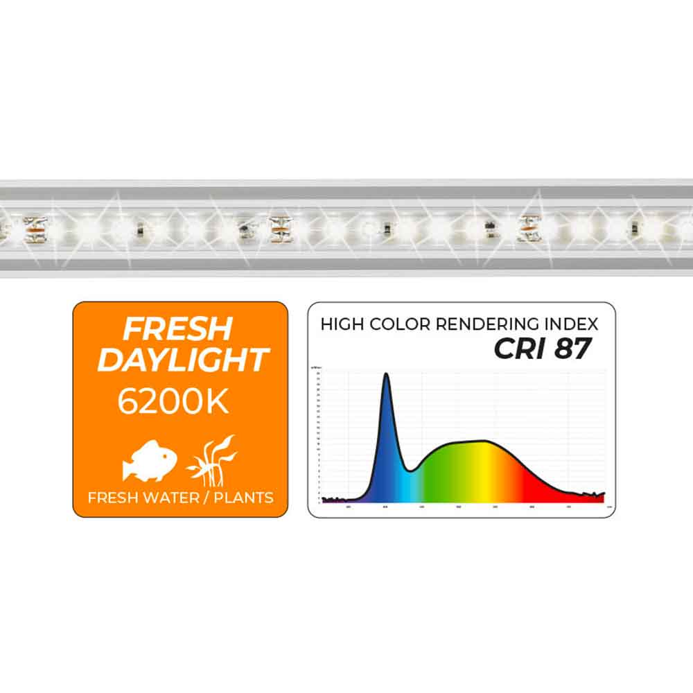 Newa Led Slim Daylight 130 Lampada estensibile per acquari da 188-218mm 6200K° 1.5W