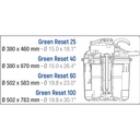 Sicce Green Reset 100l Filtro bidone da laghetto con 2X25W UV-C