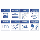 aaaAmtra Acquario System V2 80 Led con Filpo completo Bianco 85lt 80x32x48h cm