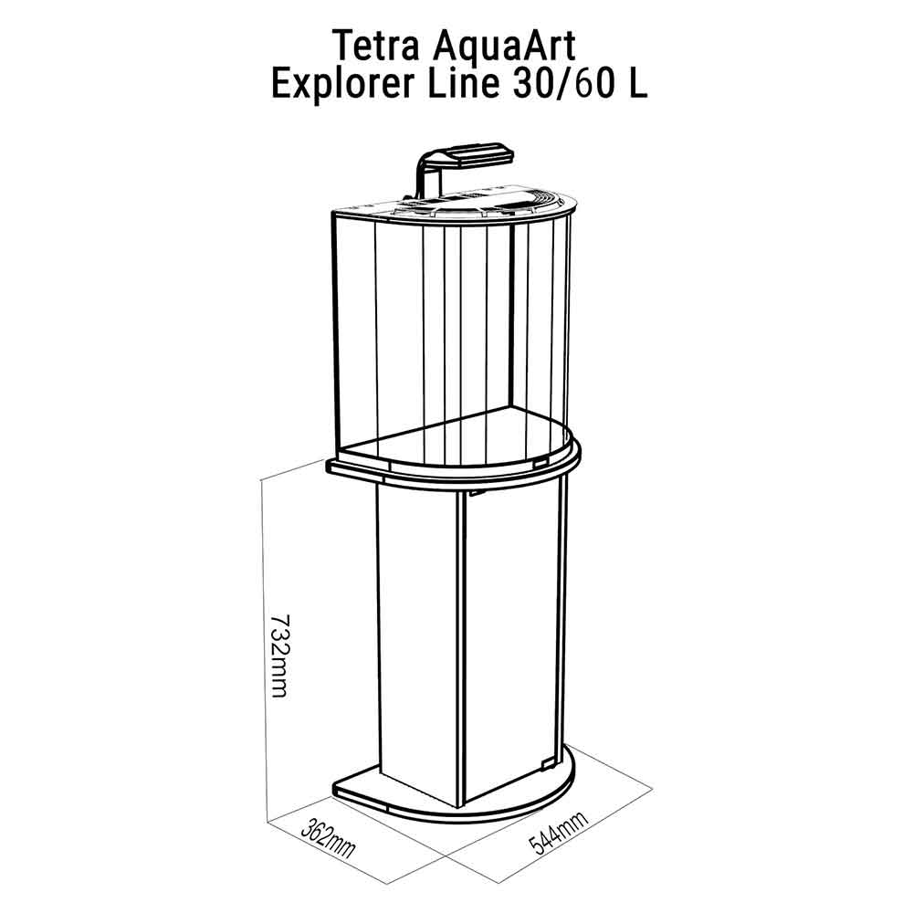 Tetra Mobile Supporto Aquaart Explorer 30/60 Litri antracite 36,2x54,4x73,2h cm