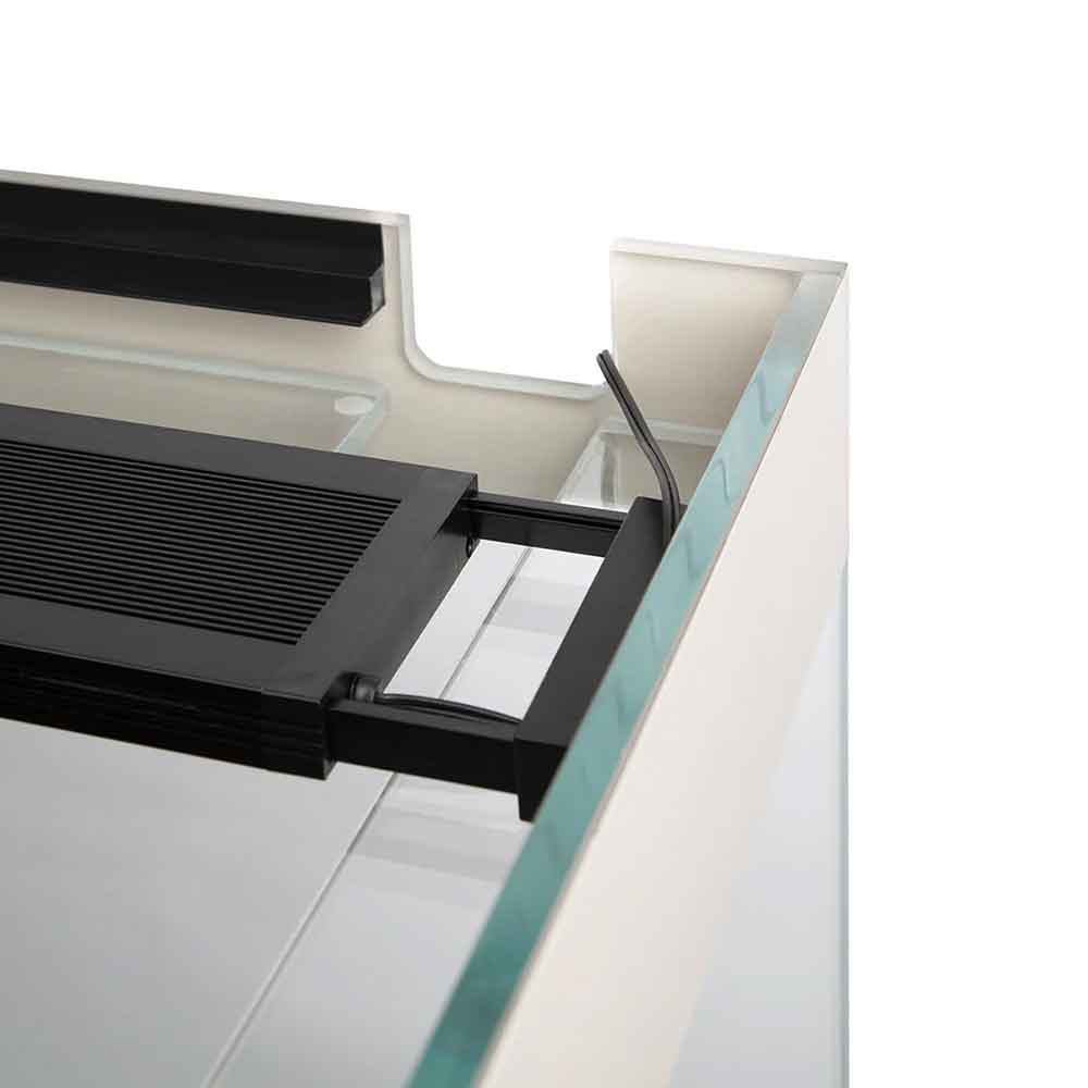 Aqpet Acquario Riverium Plus Vetro Extrachiaro con Supporto Nero 90X50X55h cm