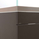 Aqpet Acquario Riverium Plus Vetro Extrachiaro con Supporto Nero 90X50X55h cm