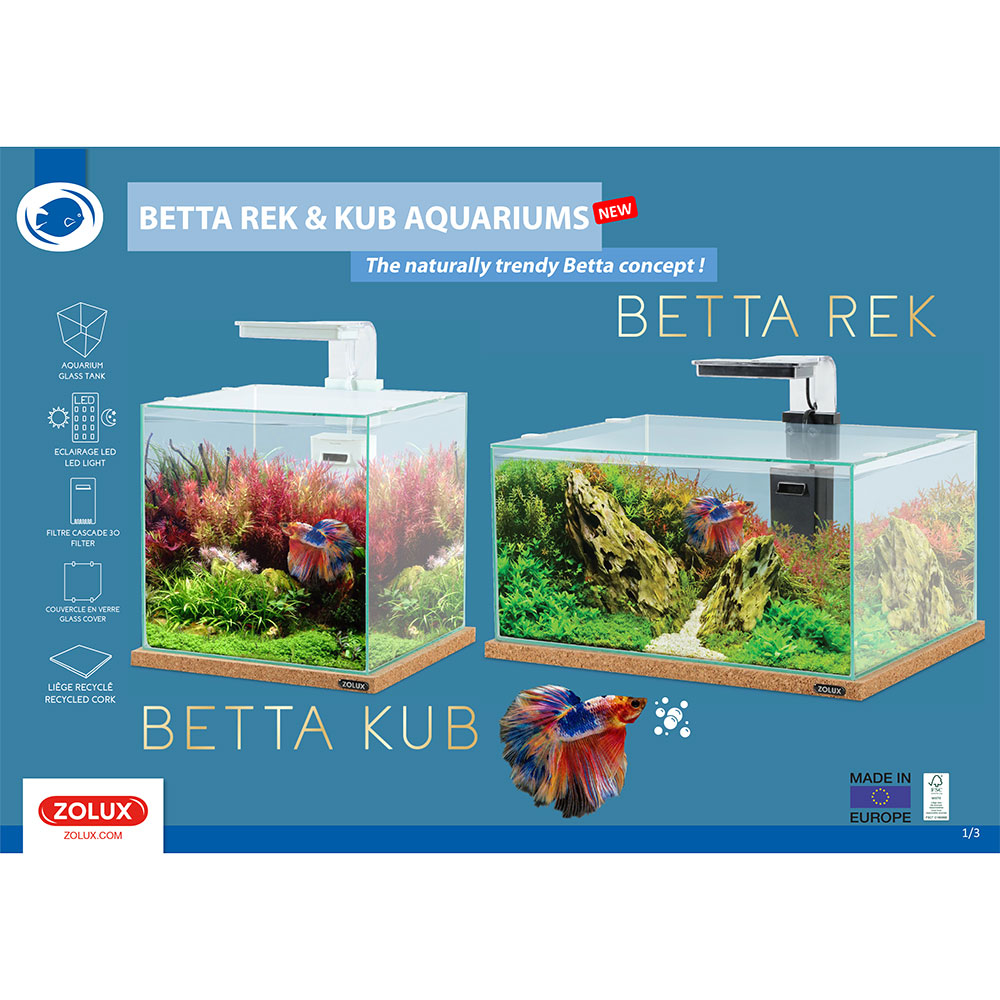 Zolux Betta Rek Acquario per Betta 23,2L Bianco