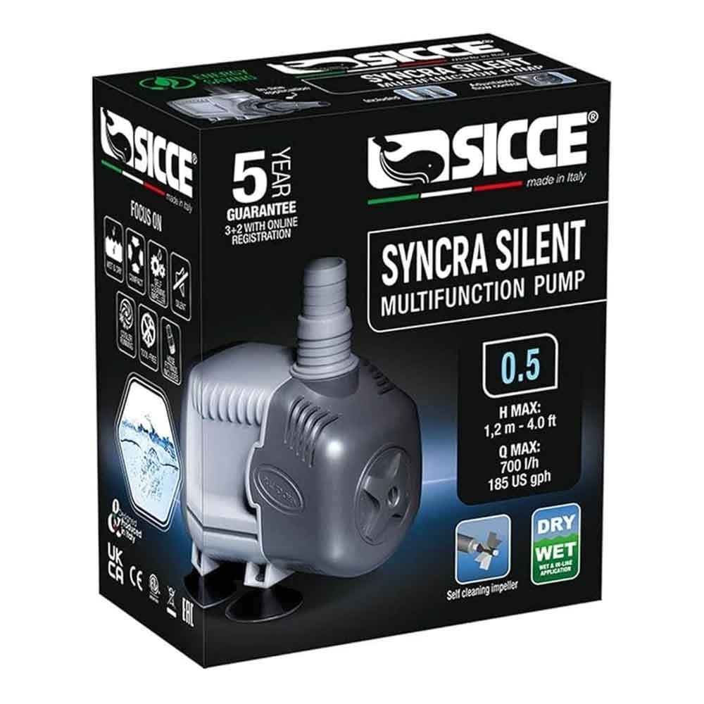 Sicce Pompa Syncra Silent 0.5 pompa di ricircolo interna/esterna regolabile  700L/h
