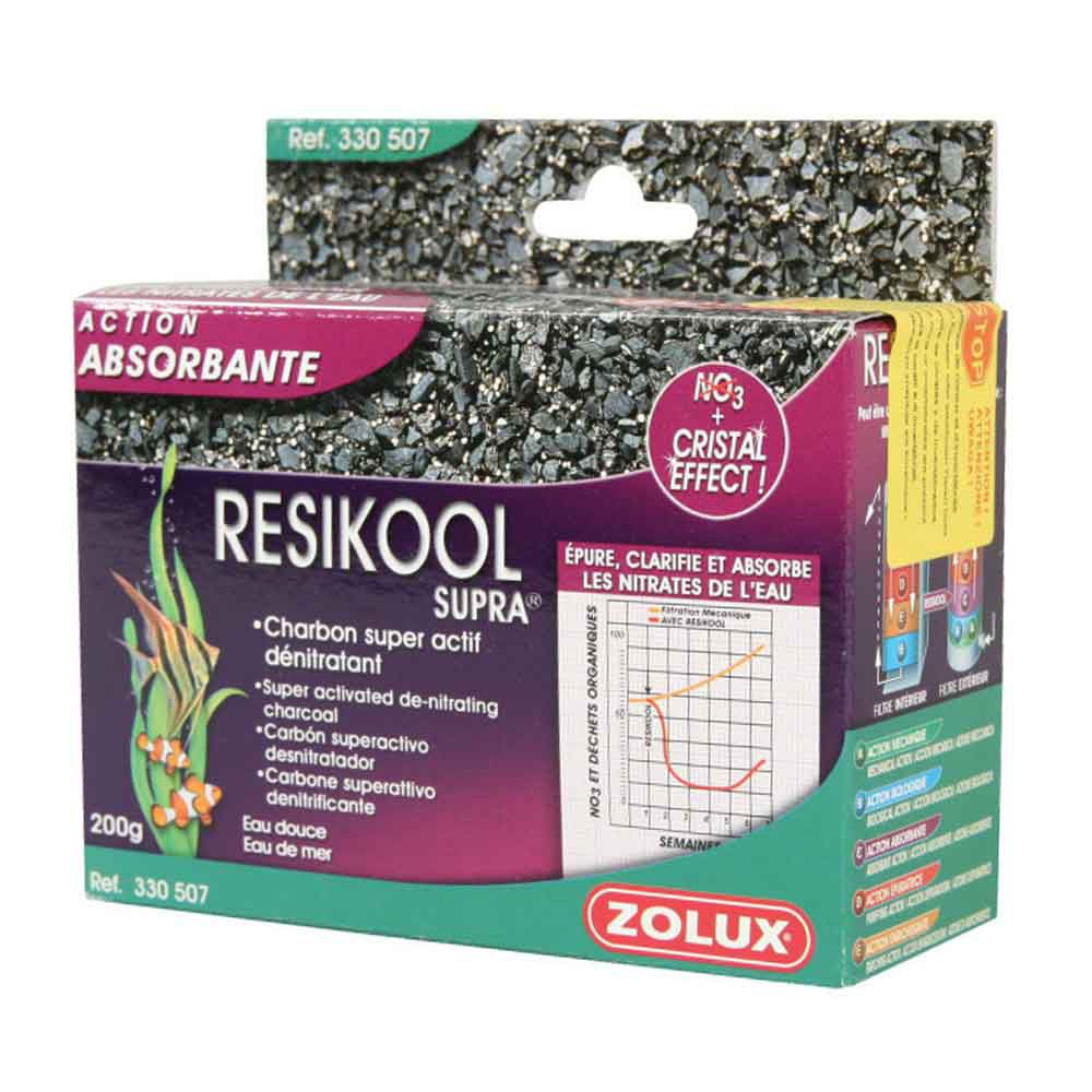 Zolux Resikool Carbone Superattivo Denitrificante 0.5Lt 200gr per 80 litri