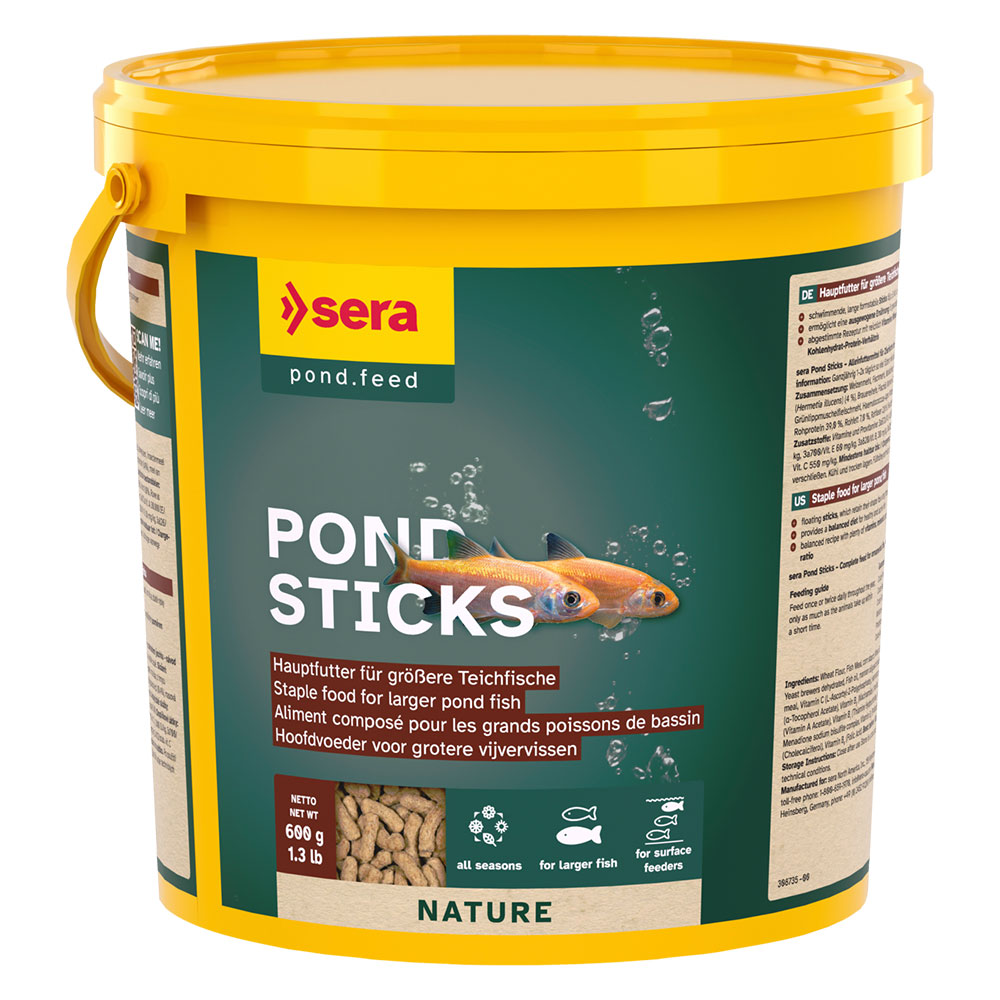 Sera Pond Sticks Nature Mangime Principale per Pesci da Laghetto 3800l 600gr