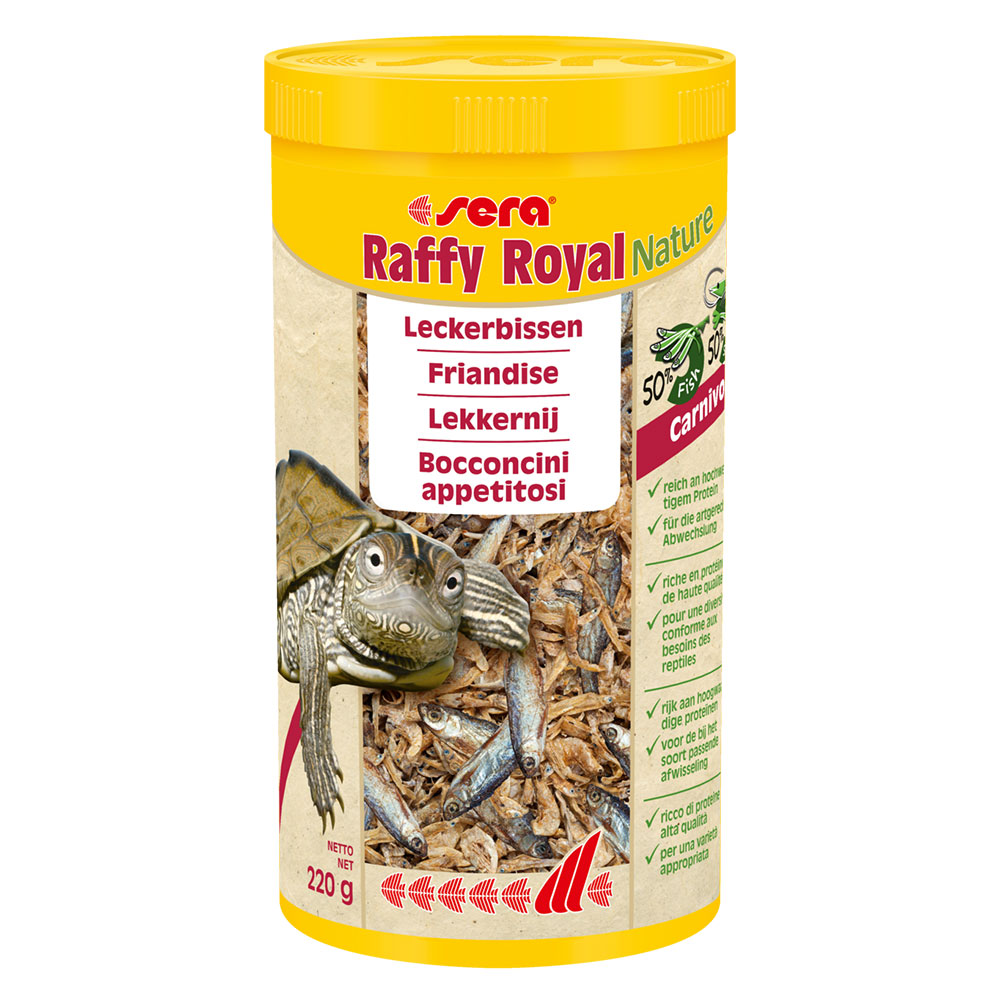 Sera Raffy Royal Nature Gamberetti e Acciughe per Tartarughe d'acqua 1Lt 220g
