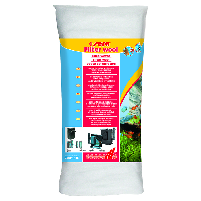 Sera Lana Filter Watte Filtrante per acquario 500g