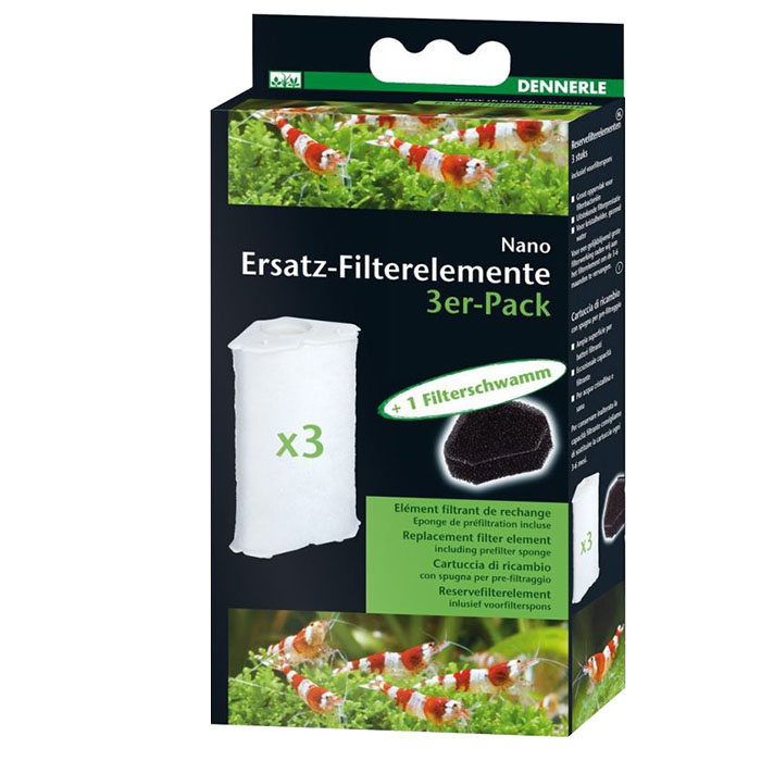 Dennerle Filter Element Cartucce di ricambio per Nano e XL 3pz
