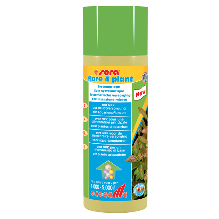 Sera Flore 4 Plant Macroelementi per acquari piantumati 250 ml per 5000 l
