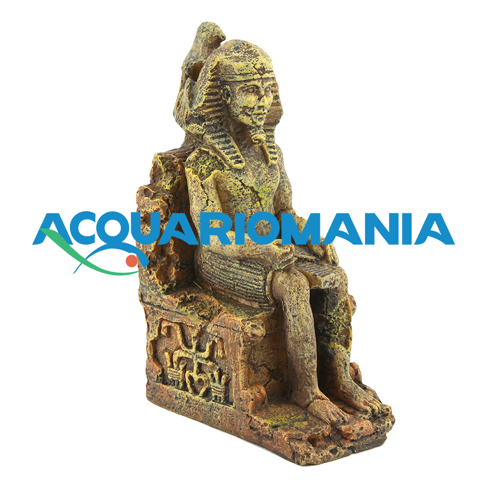 Ebi Decoro Egiziano Faraone su trono 10x6,5x16h cm