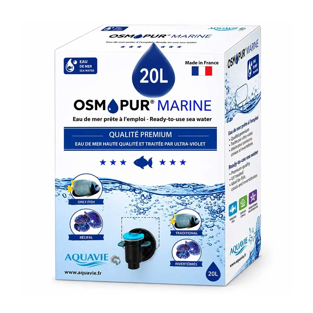 Aquavie Osmopur Marine 20 Litri Acqua Marina Pronta all'uso per Acquari Marini