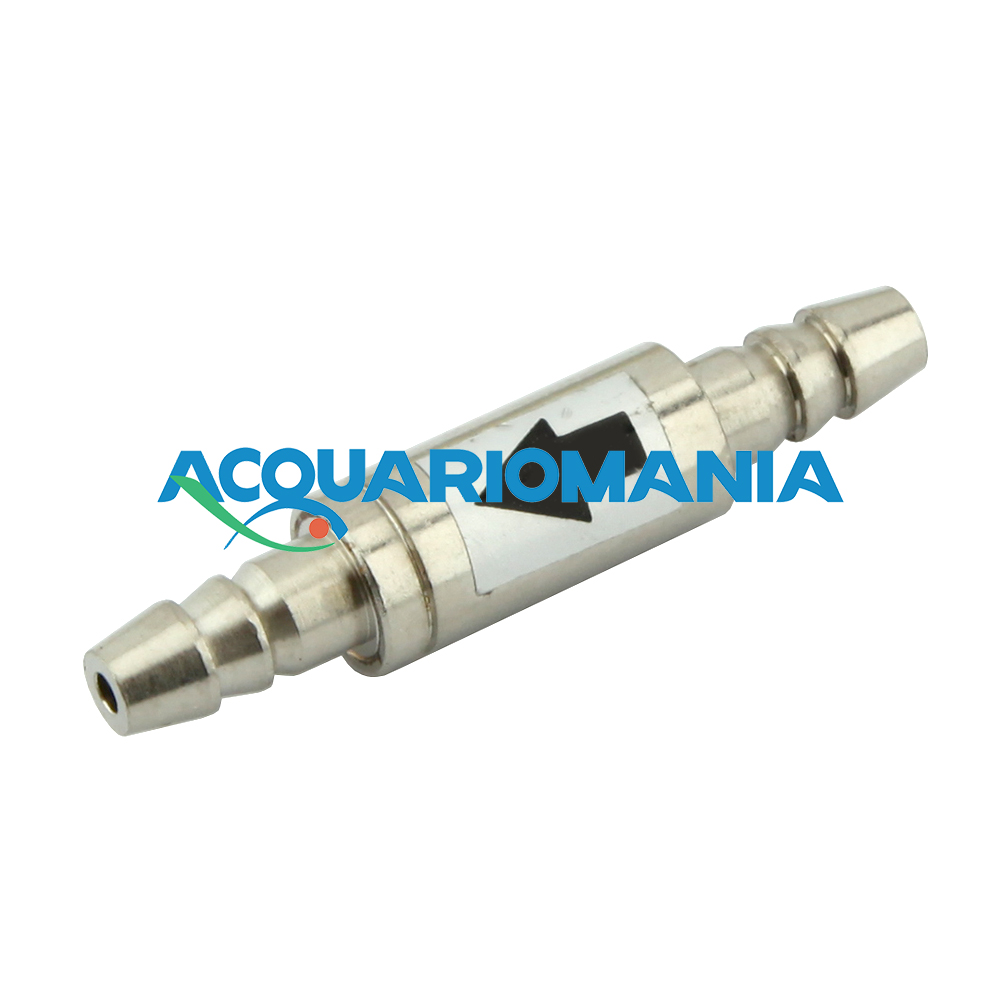 Blau Aquaristic Stainless Check Valve Valvola di non ritorno per CO2 in acciaio
