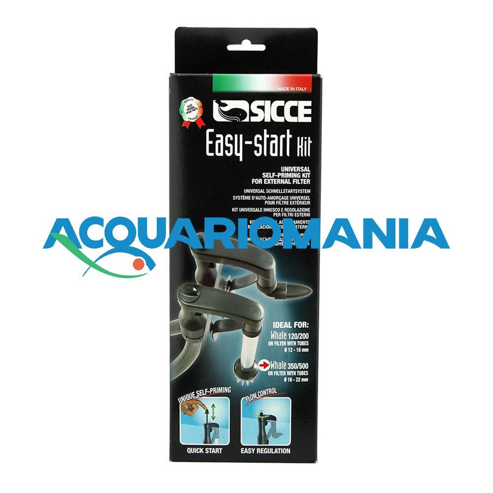 Sicce Easy Start Kit Universale innesco e regolazione filtri esterni per tubi 16-22mm