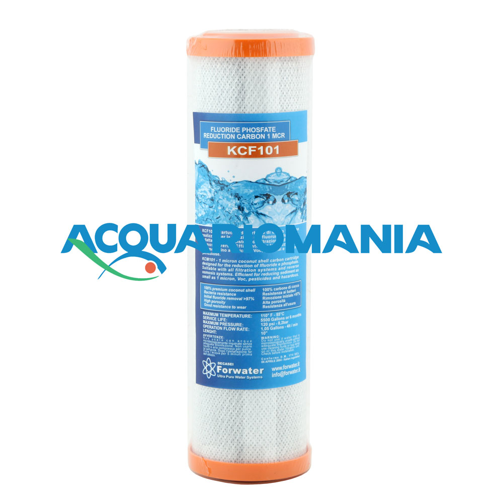 Forwater KCF101 Cartuccia Carbone 1mcr Cocco contro floruri e fosfati