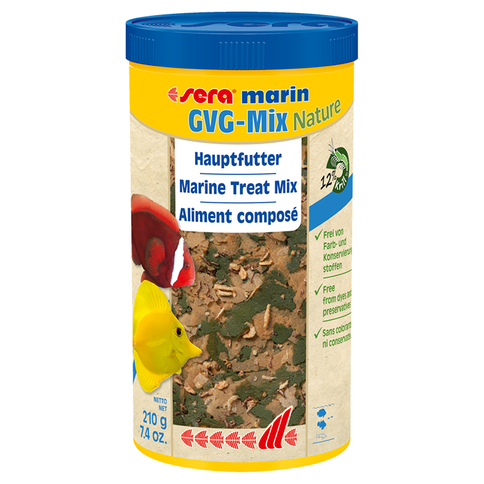 Sera Marin GVG Mix Nature Flakes Marin Mangime completo in scaglie per marino 1000ml 210g