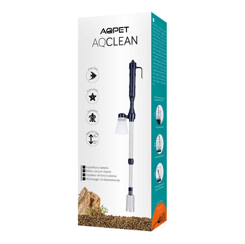 Aqpet Aqclean Aspiratore a Batterie e 12V per 11-62cm