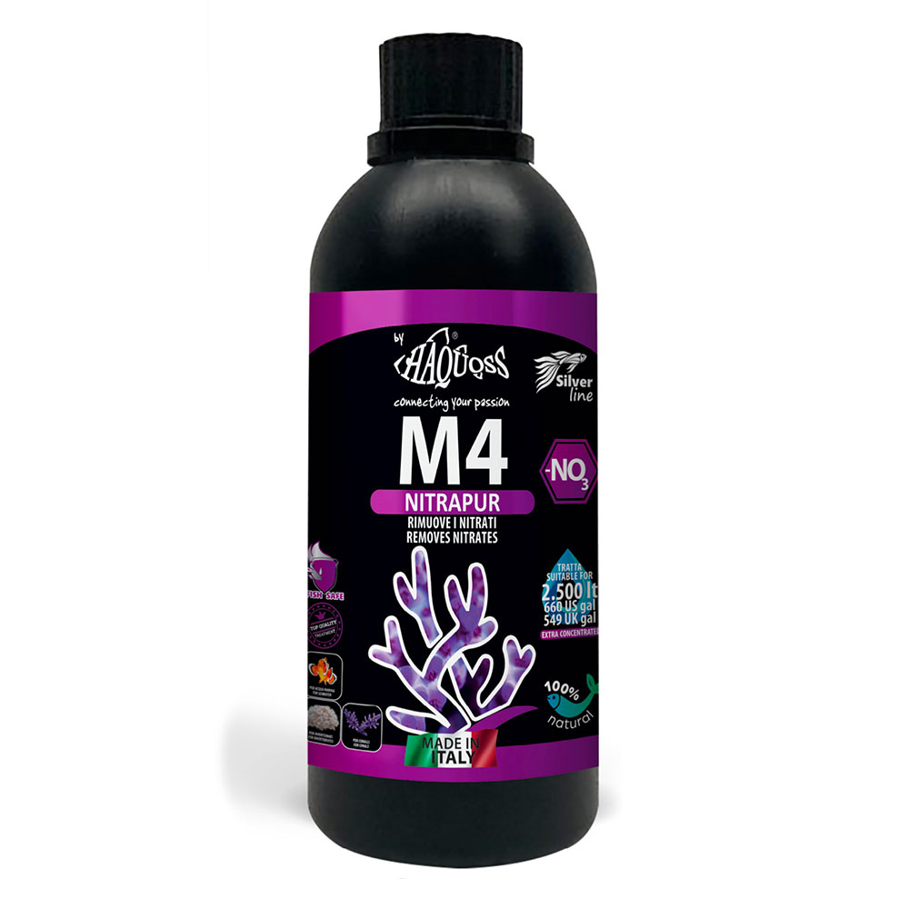 Haquoss M4 Nitrapur Rimuove i Nitrati per marino 250ml per 2500 Litri