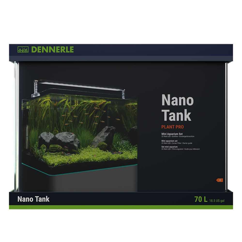 Dennerle Nano Tank Plant Pro Acquario completo 70L 50x36x39hcm