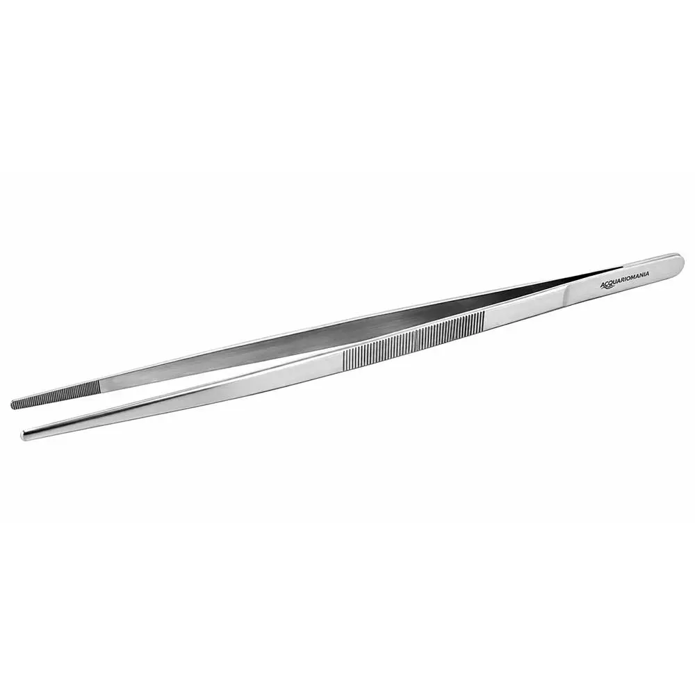 Acquariomania Pinza Punta Dritta 25 cm in Acciaio Inox per Piante Acquario e Aquascaping