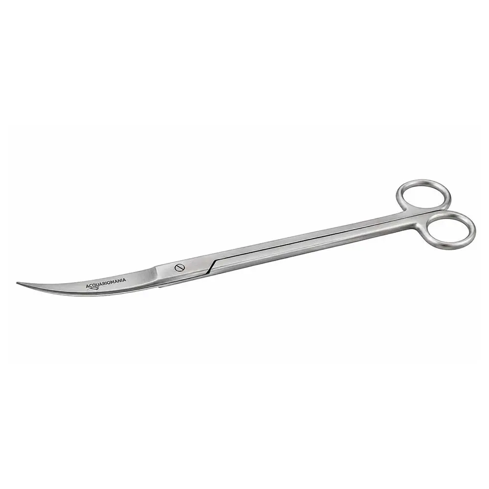 Acquariomania Forbici Punta Curva 25 cm in Acciaio Inox per Potatura Piante Acquario e Aquascaping