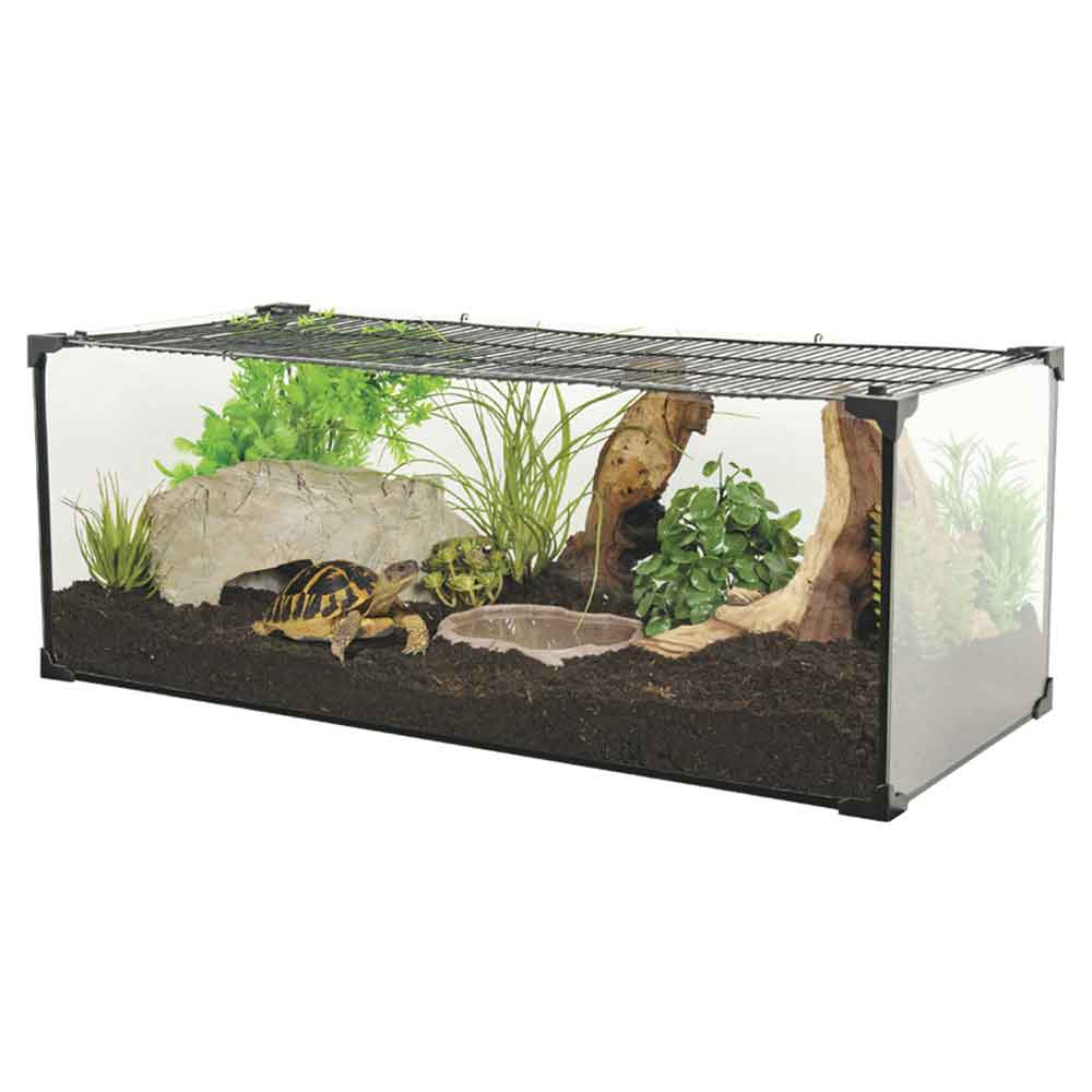 Zolux Karapas Terra 80 Pro Tartarughiera 48 Litri 80,5x35,5x25,5h Nera