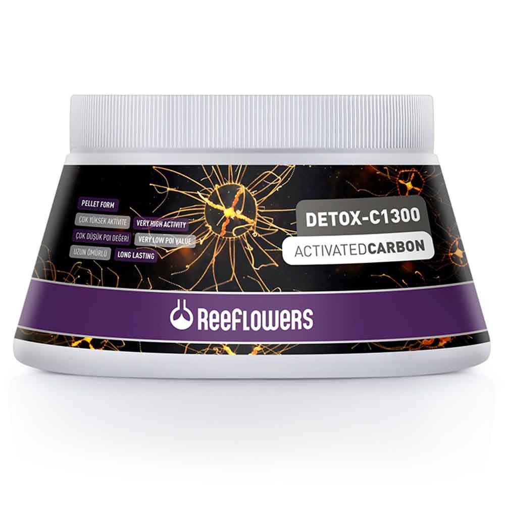 Reeflowers Detox C1300 Carbone attivo Pellet ad altissima attività lunga durata 250ml