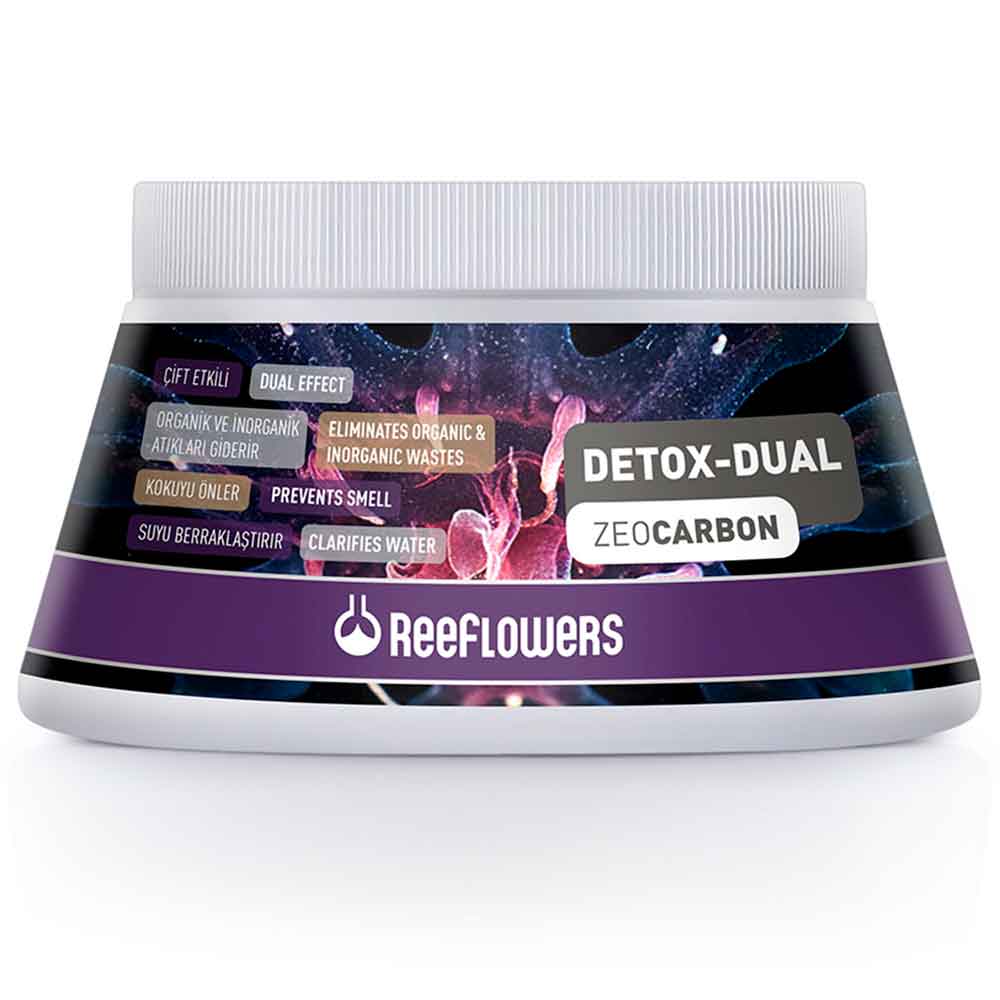 Reeflowers Detox Dual Zeocarbon Zeolite e Carbone attivo ad altissima attività 1000ml