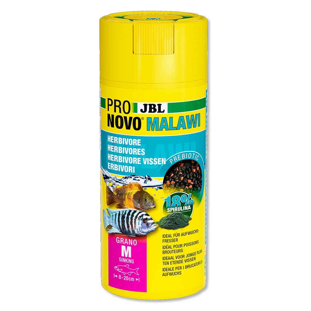 Jbl ProNovo Malawi Grano M Granulare con Spirulina e Prebiotici 250ml 125gr