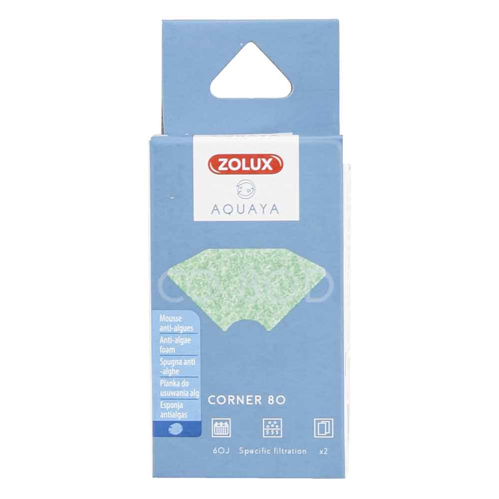 Zolux Aquaya Corner 80 Spugna Antialghe 2pz