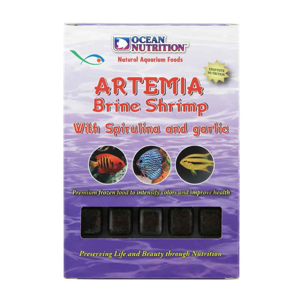 Ocean Nutrition Brine Shrimp Artemia con Spirulina e Aglio mangime congelato 100g
