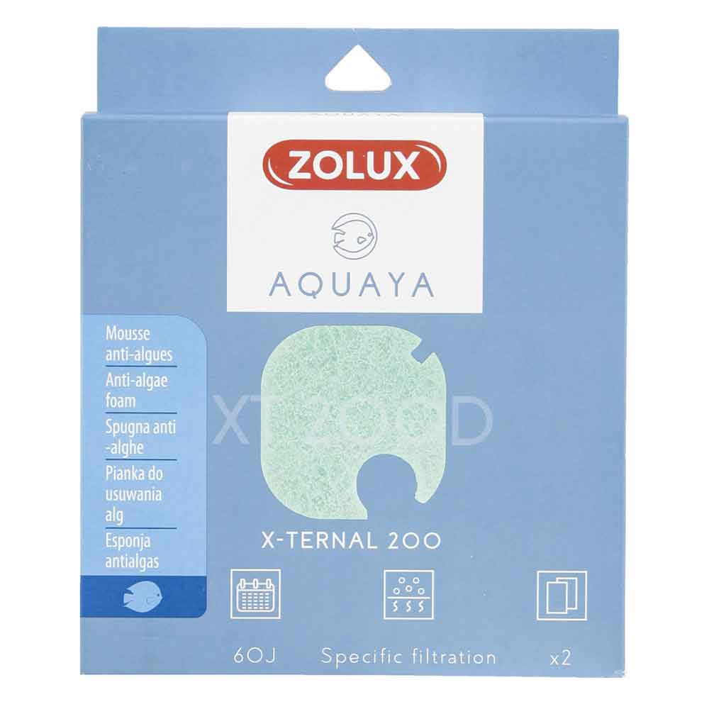 Zolux Aquaya Ricambio Spugna Antialghe Filtro Esterno X-Ternal 200 2pz