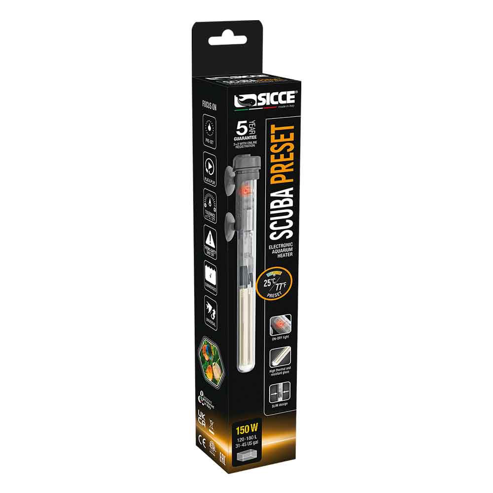 Sicce Riscaldatore Scuba Preset 150W 33cm